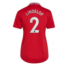 Damen Fußballbekleidung Manchester United Victor Lindelof #2 Heimtrikot 2022-23 Kurzarm